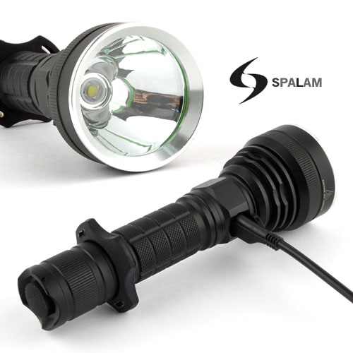 SP-L2-009 5핀 충전식 LED 후레쉬 랜턴 (L2 1300루멘/2개 버튼 선택사용/디자인특허제품)